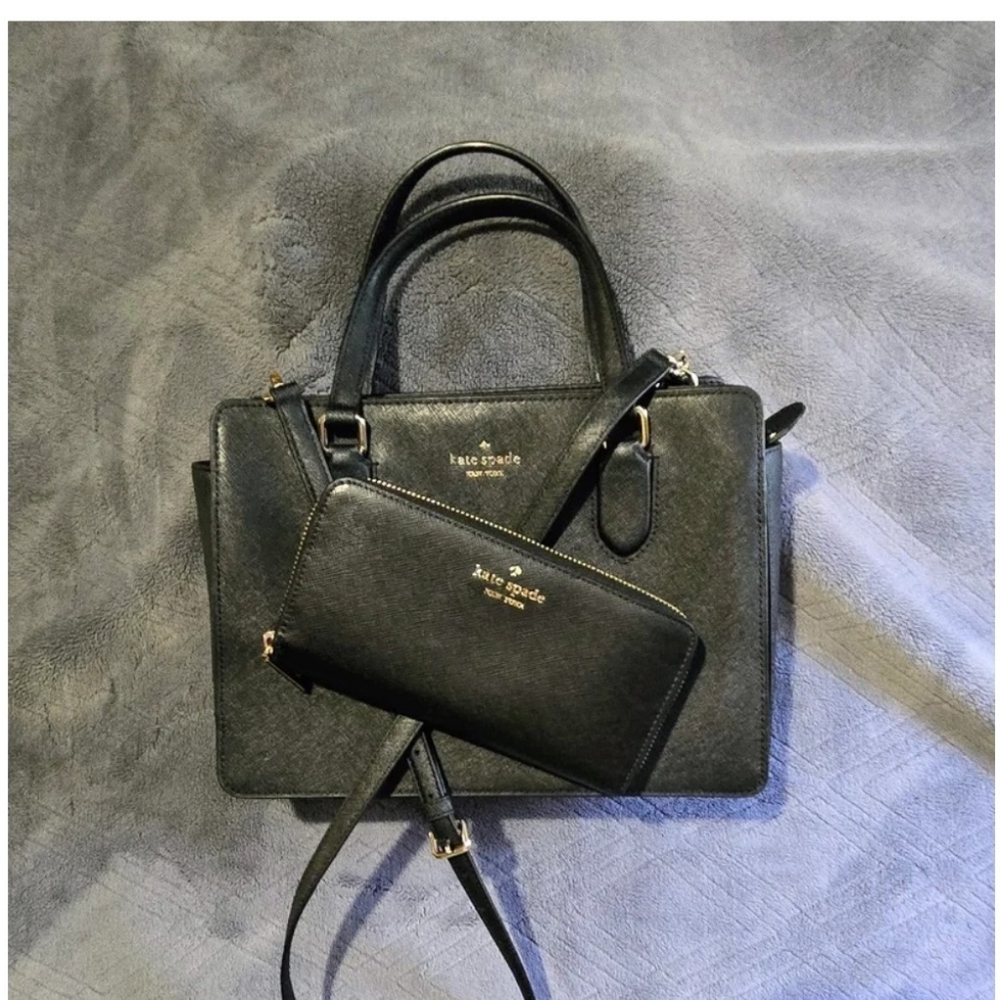 EUC Kate Spade ♤ Black Women's Bag & Wallet SHIPS FREE! ♤♤♤